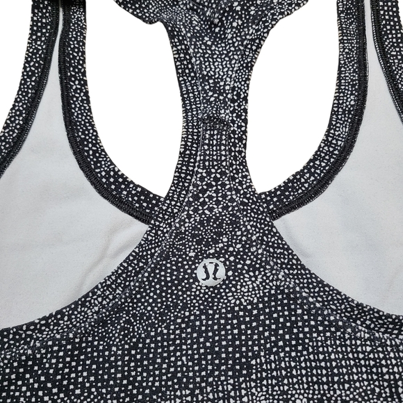 Lululemon Cool Racerback II Meisai Ice Grey Black Tank Top - Picture 4 of 4